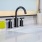 Quartz Vanity And Backlit Mirror At J Sol Apartments In Arlington, VA